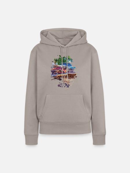 Oldtimer - Frauen Premium Bio Hoodie - Taupe