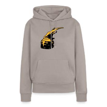 Albanischer Helm von Skanderbeg Tirana Albanien - Frauen Premium Bio Hoodie - Taupe - Vorne - Julia (174cm)
