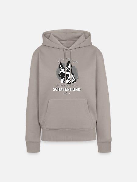 Ich war normal - Frauen Premium Bio Hoodie - Taupe