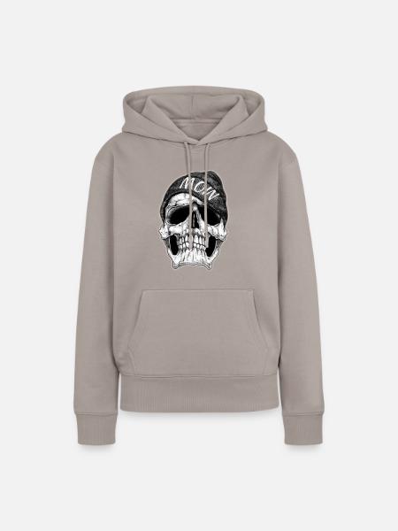 MOIN TOTENKOPF - Frauen Premium Bio Hoodie - Taupe