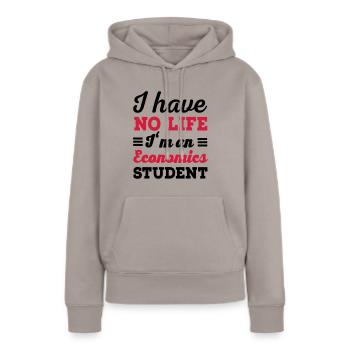 Économie - Sweat à capuche Premium bio Femme - taupe - Devant - Julia (174cm)