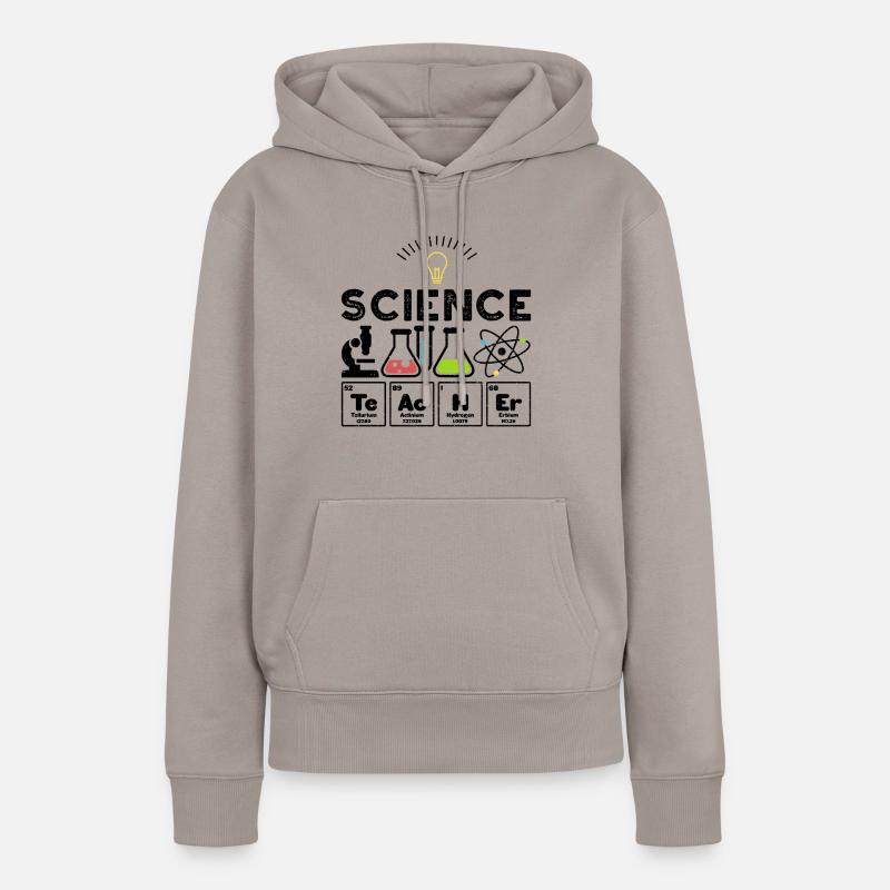 Professeur de sciences - Sciences - Sweat à capuche Premium bio Femme - taupe