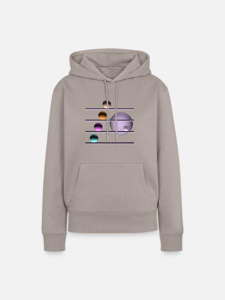 Spiel mit Kugeln -02- - Frauen Premium Bio Hoodie - Taupe