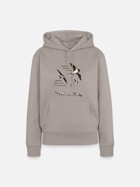 Schwalben am Himmel - Frauen Premium Bio Hoodie - Taupe