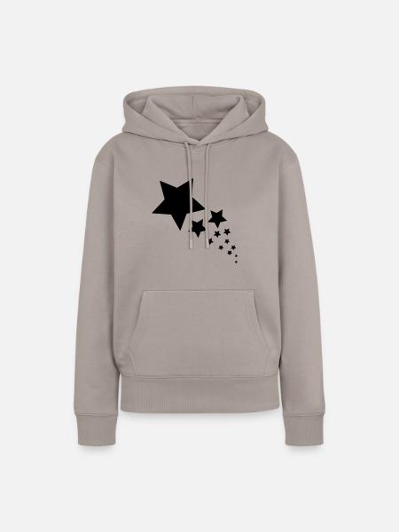 Sterne - Frauen Premium Bio Hoodie - Taupe