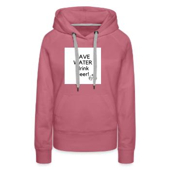 Save Water drink beer - Frauen Premium Bio Hoodie - Malve - Vorne - Isabella (175cm)