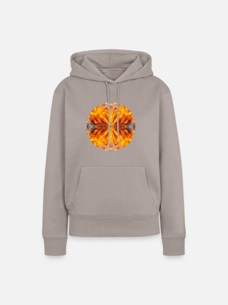 Mandala Graal 2 - Frauen Premium Bio Hoodie - Taupe