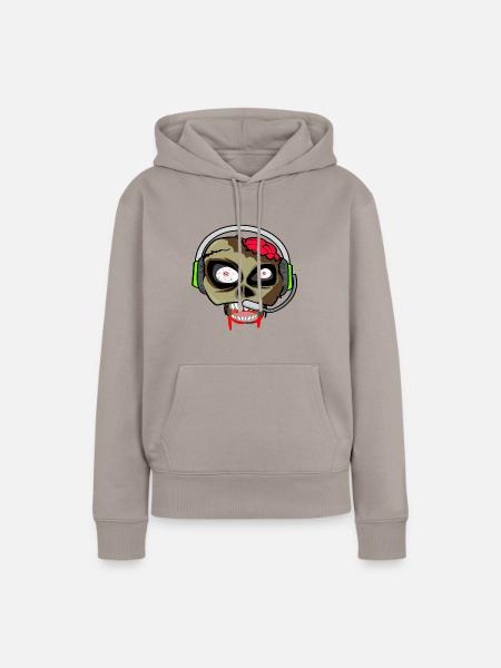 zombie 2 - Frauen Premium Bio Hoodie - Taupe