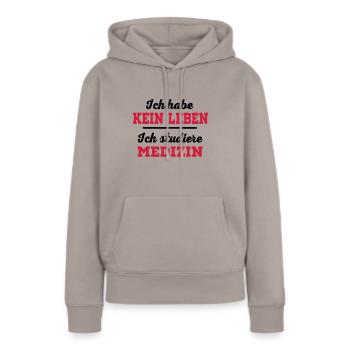 Medizin - Frauen Premium Bio Hoodie - Taupe - Vorne - Julia (174cm)