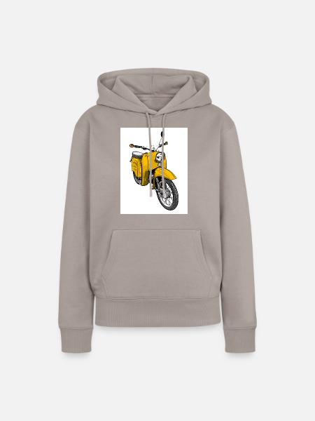 Die Schwalbenfahrer-Tasse (gelb) - Frauen Premium Bio Hoodie - Taupe