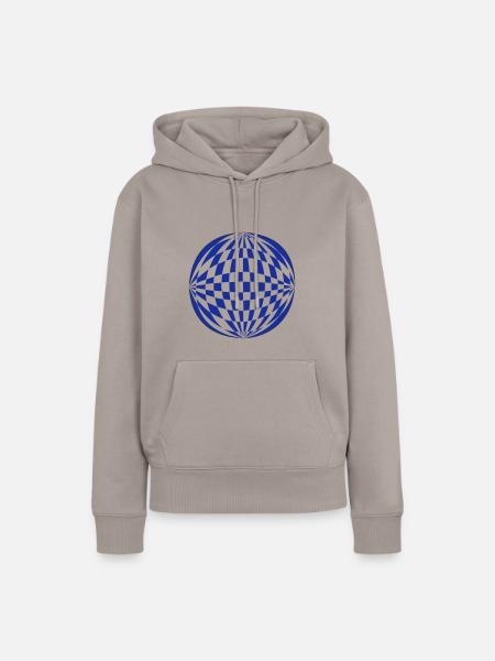 Kugel 3D - Frauen Premium Bio Hoodie - Taupe