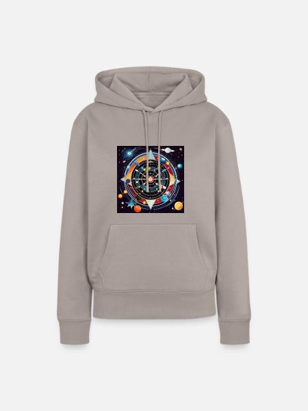 Infinity Bullseye - Frauen Premium Bio Hoodie - Taupe