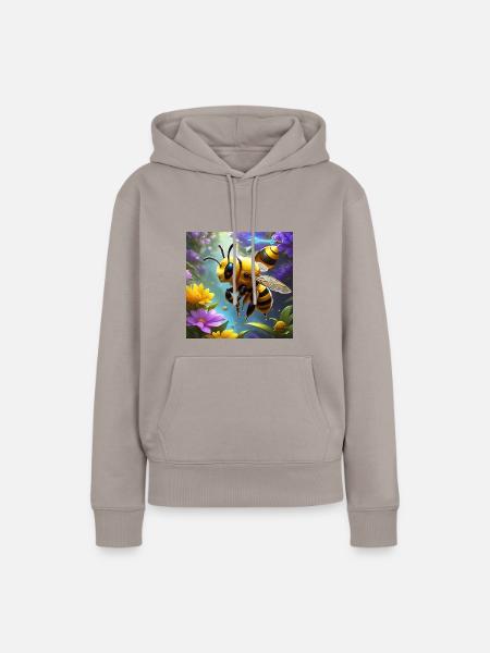 Summend vor Niedlichkeit - Frauen Premium Bio Hoodie - Taupe