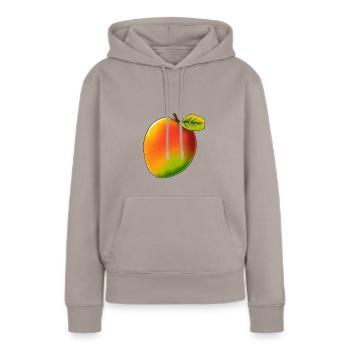 Mango - Style BD - Sweat à capuche Premium bio Femme - taupe - Devant - Julia (174cm)
