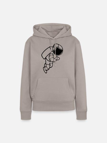 Astronaut - Frauen Premium Bio Hoodie - Taupe