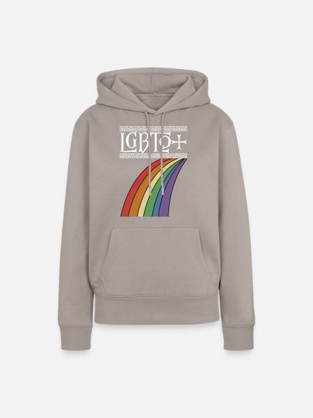 LGBTQ+ - Frauen Premium Bio Hoodie - Taupe