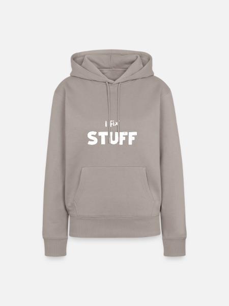I Fix Stuff - Mechanic - Frauen Premium Bio Hoodie - Taupe