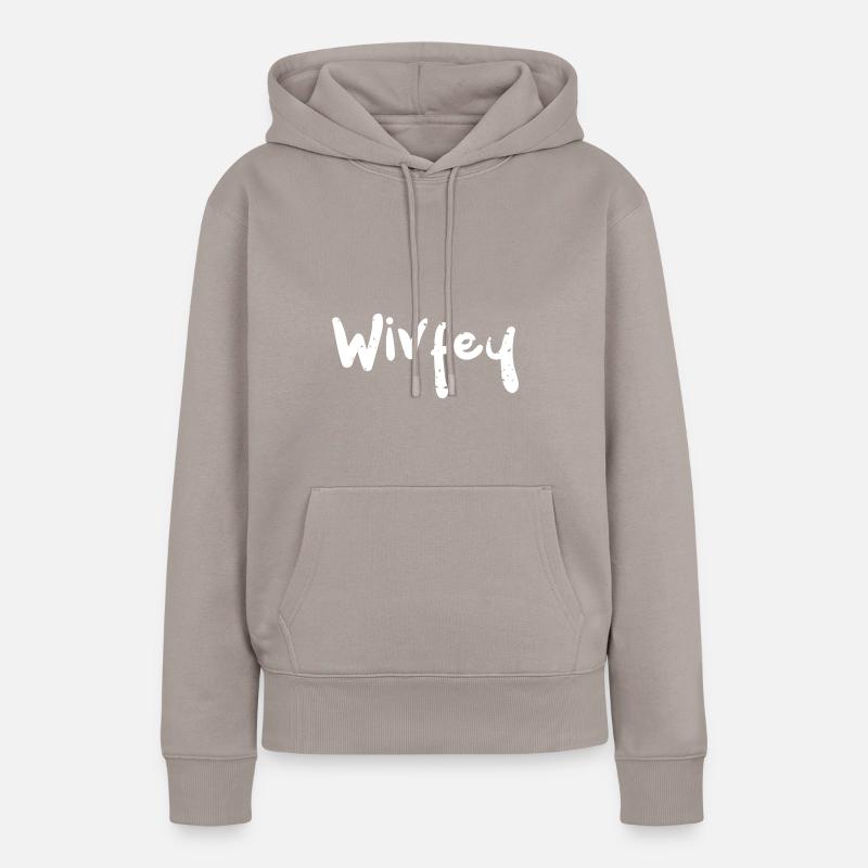 Wivfey - Matrimonio - Sudadera con capucha prémium ecológica para mujer - gris topo