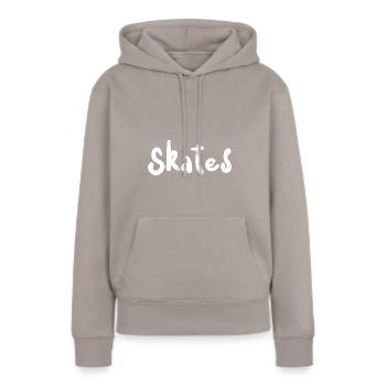 Patins - Patinage - Sweat à capuche Premium bio Femme - taupe - Devant - Julia (174cm)