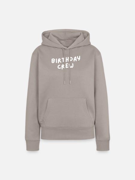 Birthday Crew - Frauen Premium Bio Hoodie - Taupe