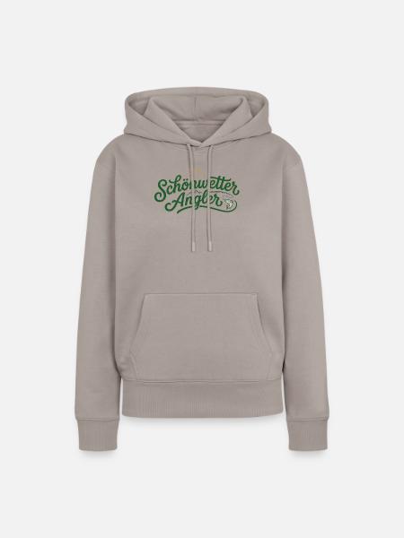 Schönwetter Angler - Frauen Premium Bio Hoodie - Taupe