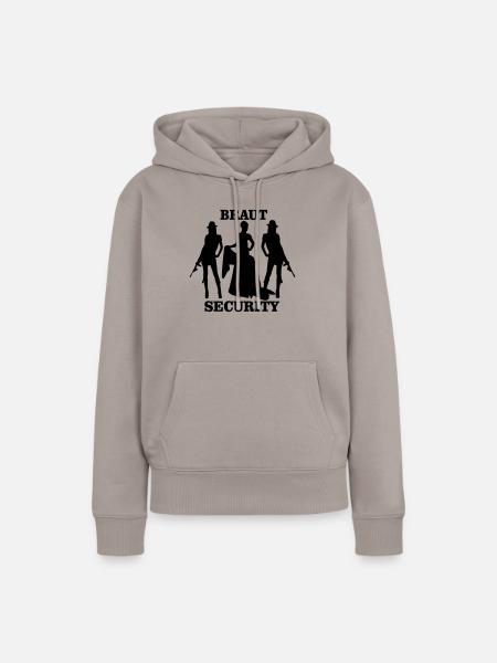 braut security - Frauen Premium Bio Hoodie - Taupe