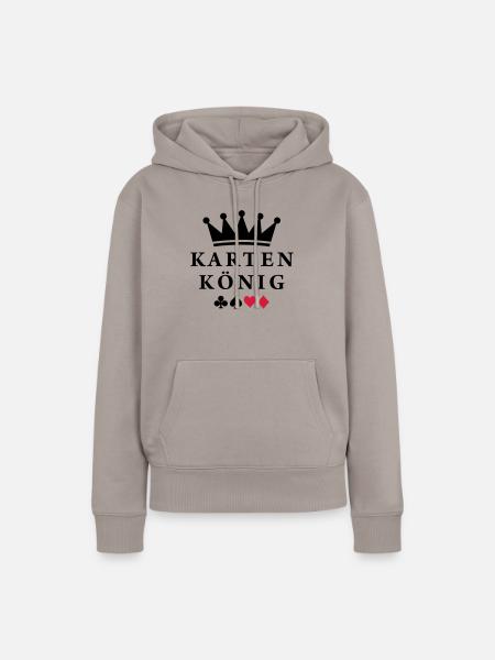 karten_koenig - Frauen Premium Bio Hoodie - Taupe