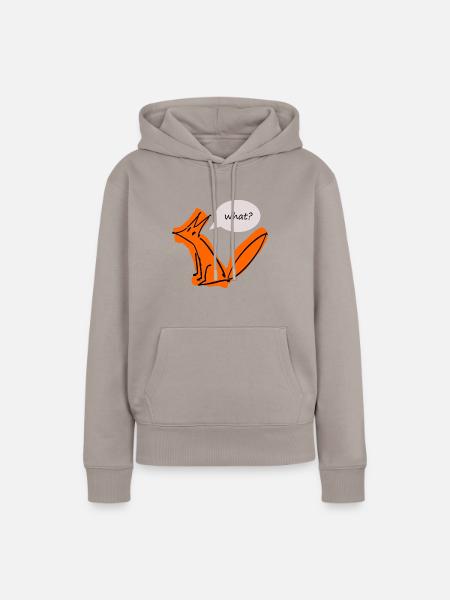 Niedlicher Fuchs - Frauen Premium Bio Hoodie - Taupe