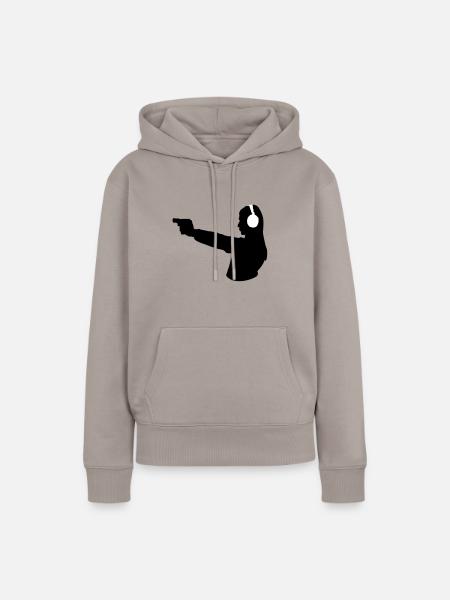 Sportschiessen -grau- - Frauen Premium Bio Hoodie - Taupe