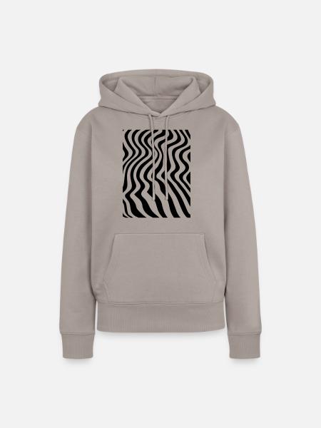 Databending Lines - Frauen Premium Bio Hoodie - Taupe