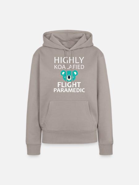 Flight Paramedic Koalafied Luftrettung - Frauen Premium Bio Hoodie - Taupe