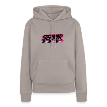 Sektor On Tour - Frauen Premium Bio Hoodie - Taupe - Vorne - Julia (174cm)