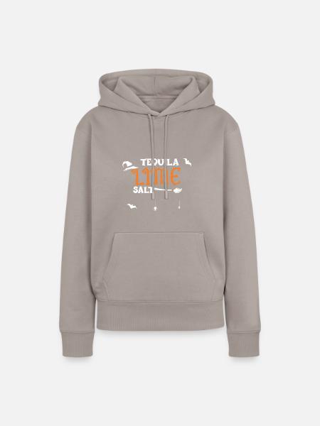 Tequila Lime Salt - Halloween - Frauen Premium Bio Hoodie - Taupe