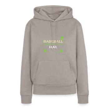 Baseball Leprechaun Hat - Frauen Premium Bio Hoodie - Taupe - Vorne - Julia (174cm)