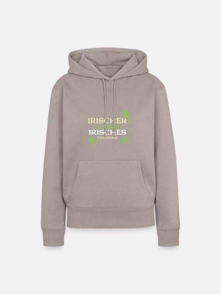 Irischer Charme, irisches Charisma - Frauen Premium Bio Hoodie - Taupe