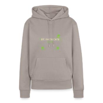 St. Patrick's Day - Women’s Premium Organic Hoodie - taupe - Front - Julia (174cm)