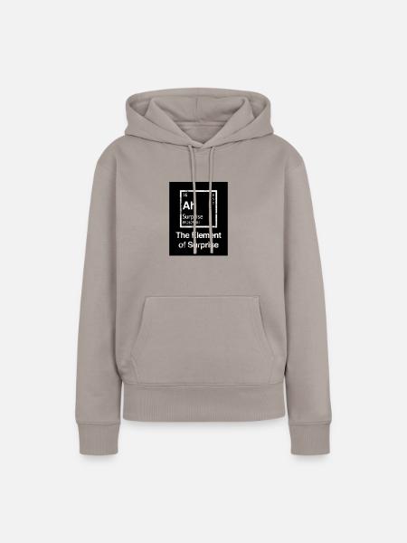 Das Element der Überraschung - Frauen Premium Bio Hoodie - Taupe