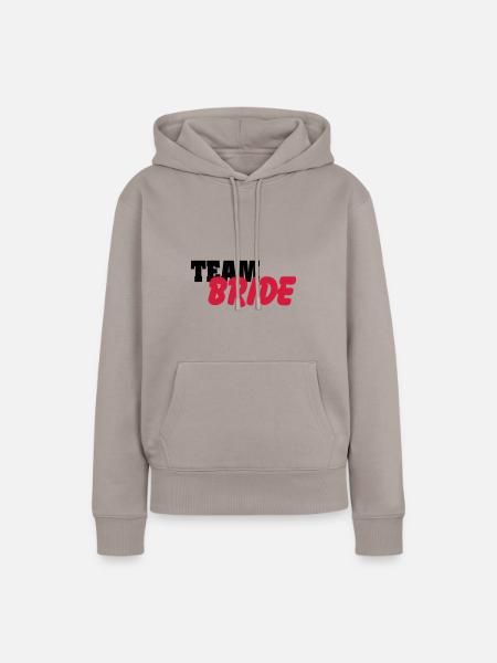 Team Bride - Frauen Premium Bio Hoodie - Taupe
