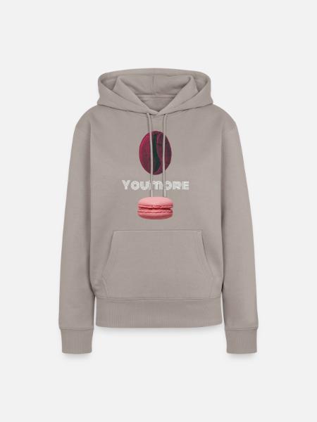 Coffee & Macaron - Frauen Premium Bio Hoodie - Taupe