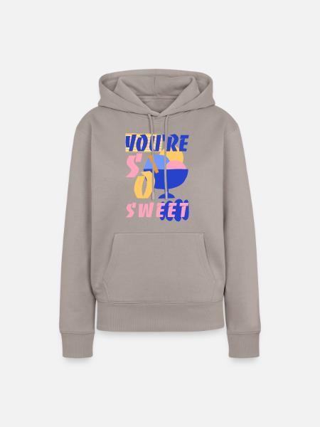 Du bist so süß - Frauen Premium Bio Hoodie - Taupe