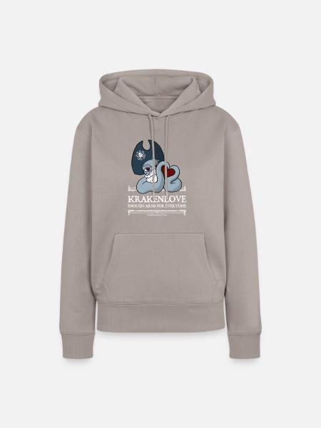 KrakenLove Dark Collection - Frauen Premium Bio Hoodie - Taupe