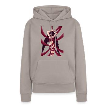 Bondage BDSM Rope Girl Woman Ropebunny Engel Black - Frauen Premium Bio Hoodie - Taupe - Vorne - Julia (174cm)