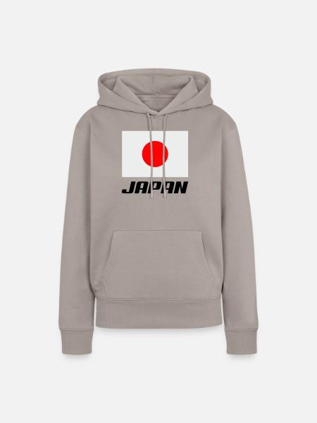 Japan Fahne - Frauen Premium Bio Hoodie - Taupe