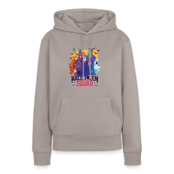 Halloween squad! - Frauen Premium Bio Hoodie - Taupe - Vorne - Julia (174cm)