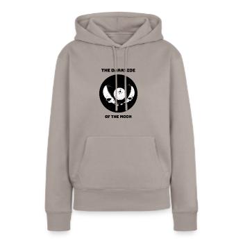 The Darkside of the Moon - Frauen Premium Bio Hoodie - Taupe - Vorne - Julia (174cm)