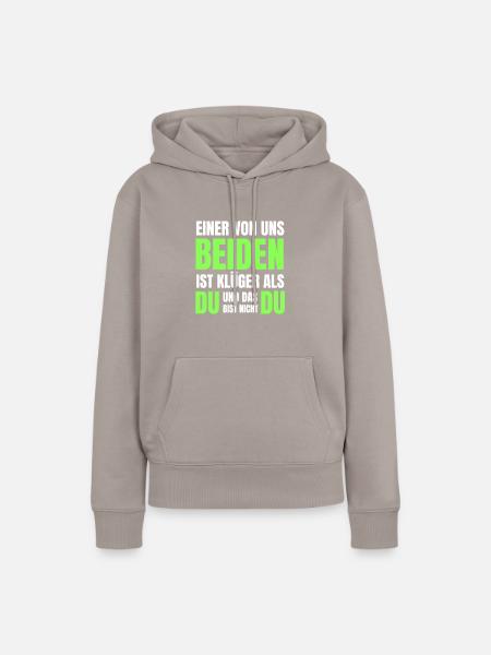 Klüger - Frauen Premium Bio Hoodie - Taupe