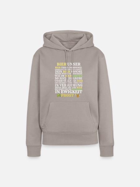 Bier Gebet - Frauen Premium Bio Hoodie - Taupe