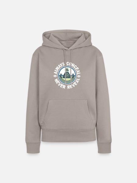 Freimaurer Verschweigen - Frauen Premium Bio Hoodie - Taupe