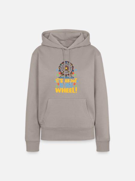 Riesenrad Geschenk - Frauen Premium Bio Hoodie - Taupe