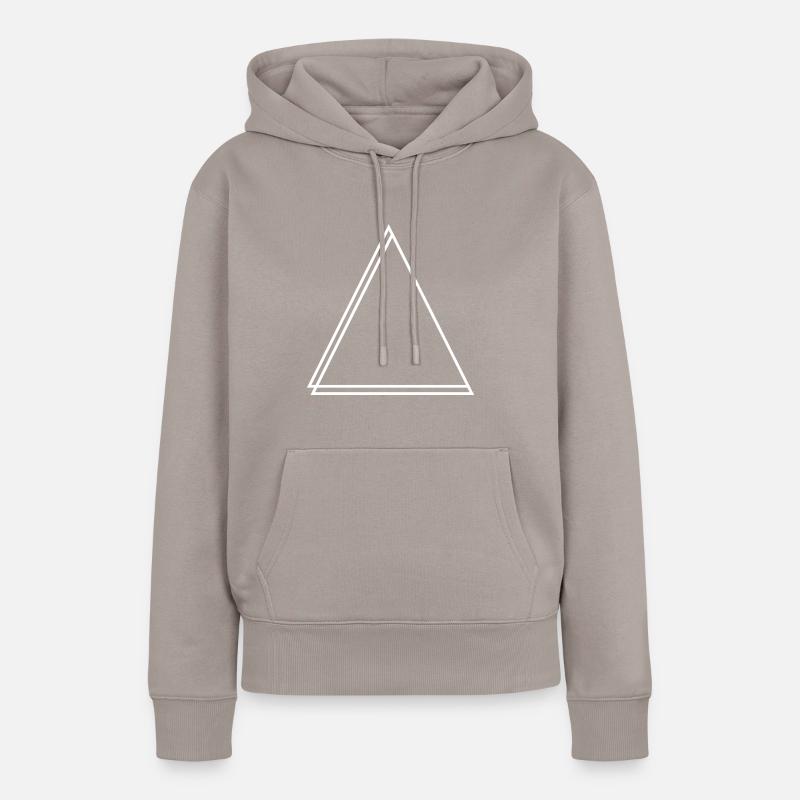 à double triangle - Sweat à capuche Premium bio Femme - taupe